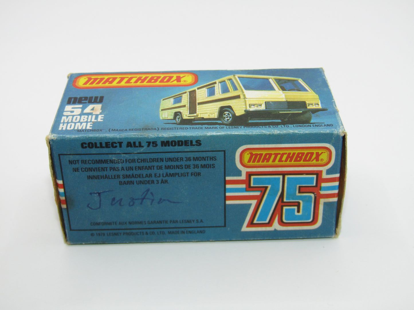 Matchbox Superfast 54D Mobile Home Gloss Black Base