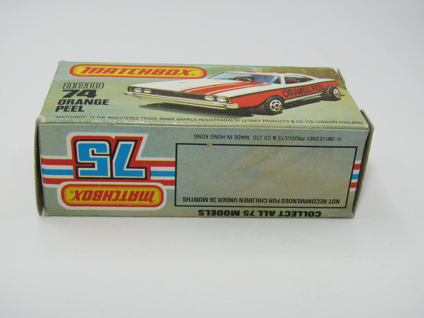 Matchbox Superfast 74D Orange Peel USA Picture Box Lesney Hong Kong