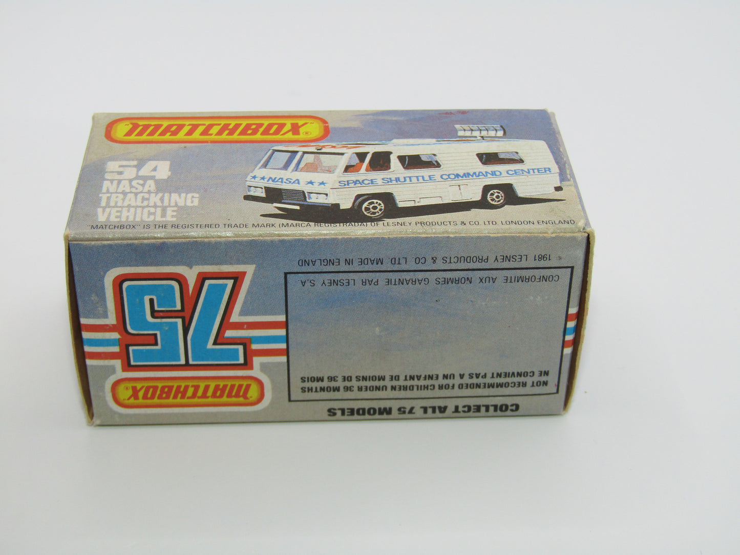 Matchbox Superfast 54E NASA Tracking Vehicle BLUE-GREY Base