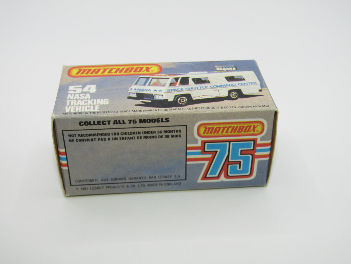 Matchbox Superfast 54E NASA Tracking Vehicle Metallic BLACK Base
