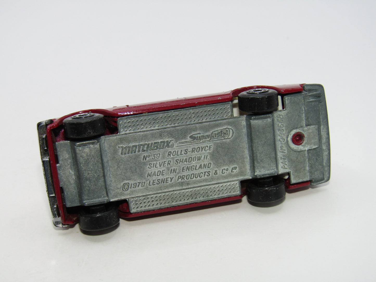 Matchbox Superfast 39B Rolls Royce SS Plum UNPAINTED Base