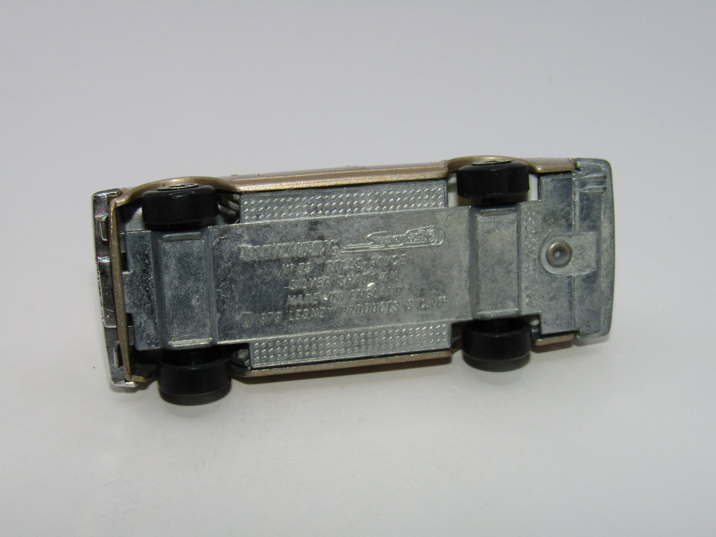 Matchbox Superfast 39B Rolls Royce SS Metallic Gold Unpainted Base