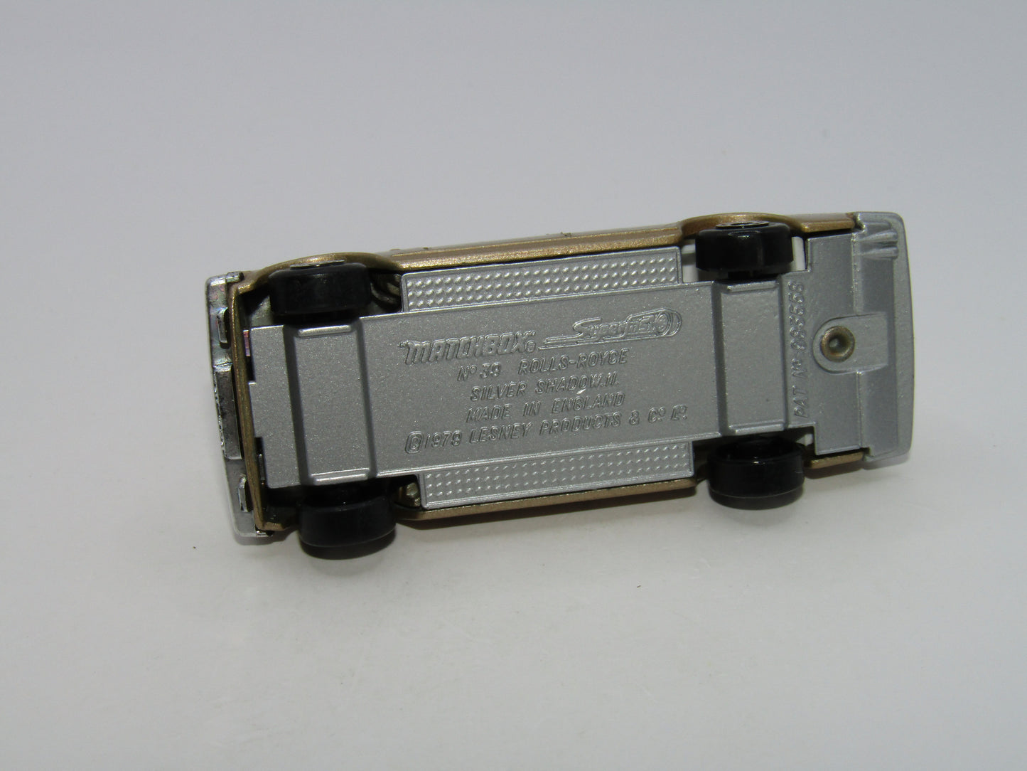 Matchbox Superfast 39B Rolls Royce SS Metallic Gold SILVER Base