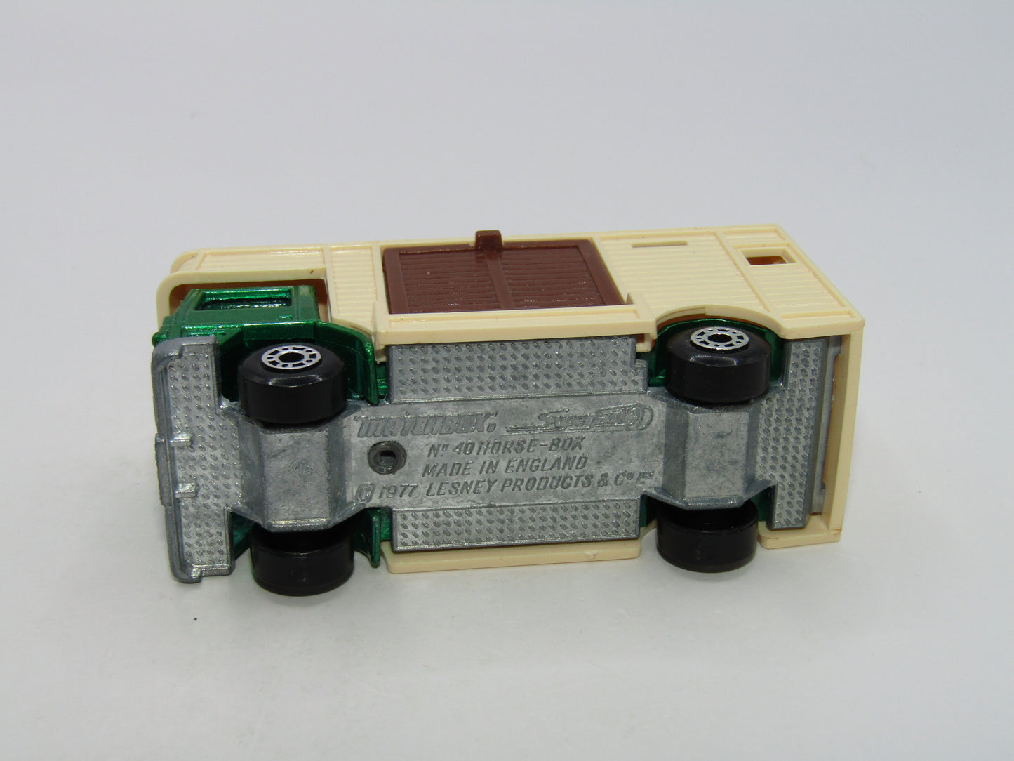 Matchbox Superfast 40B Horse Box Dark Metallic Green Unpainted Base