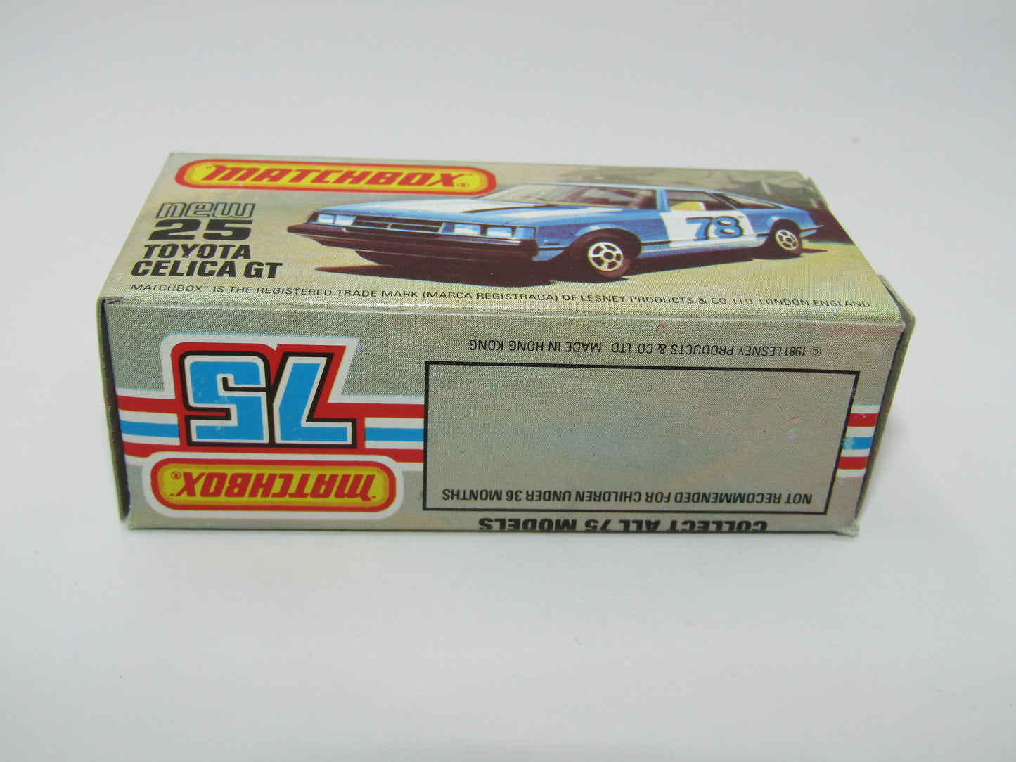 Matchbox Superfast No 25D Toyota Celica GT Blue Interior Black Pillar USA Picture Box