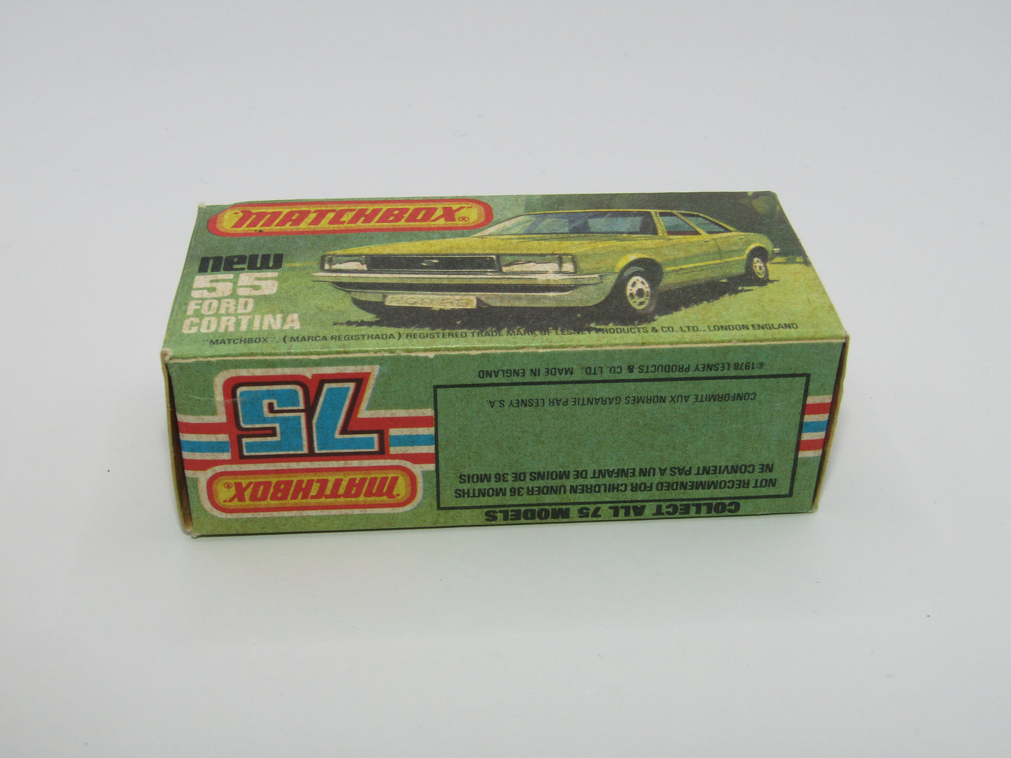 Matchbox Superfast 55D Ford Cortina Metallic Green Red Interior