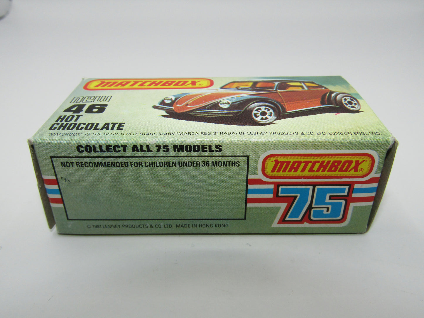 Matchbox Superfast No 46D Hot Chocolate Dark Metallic Brown USA Picture Box