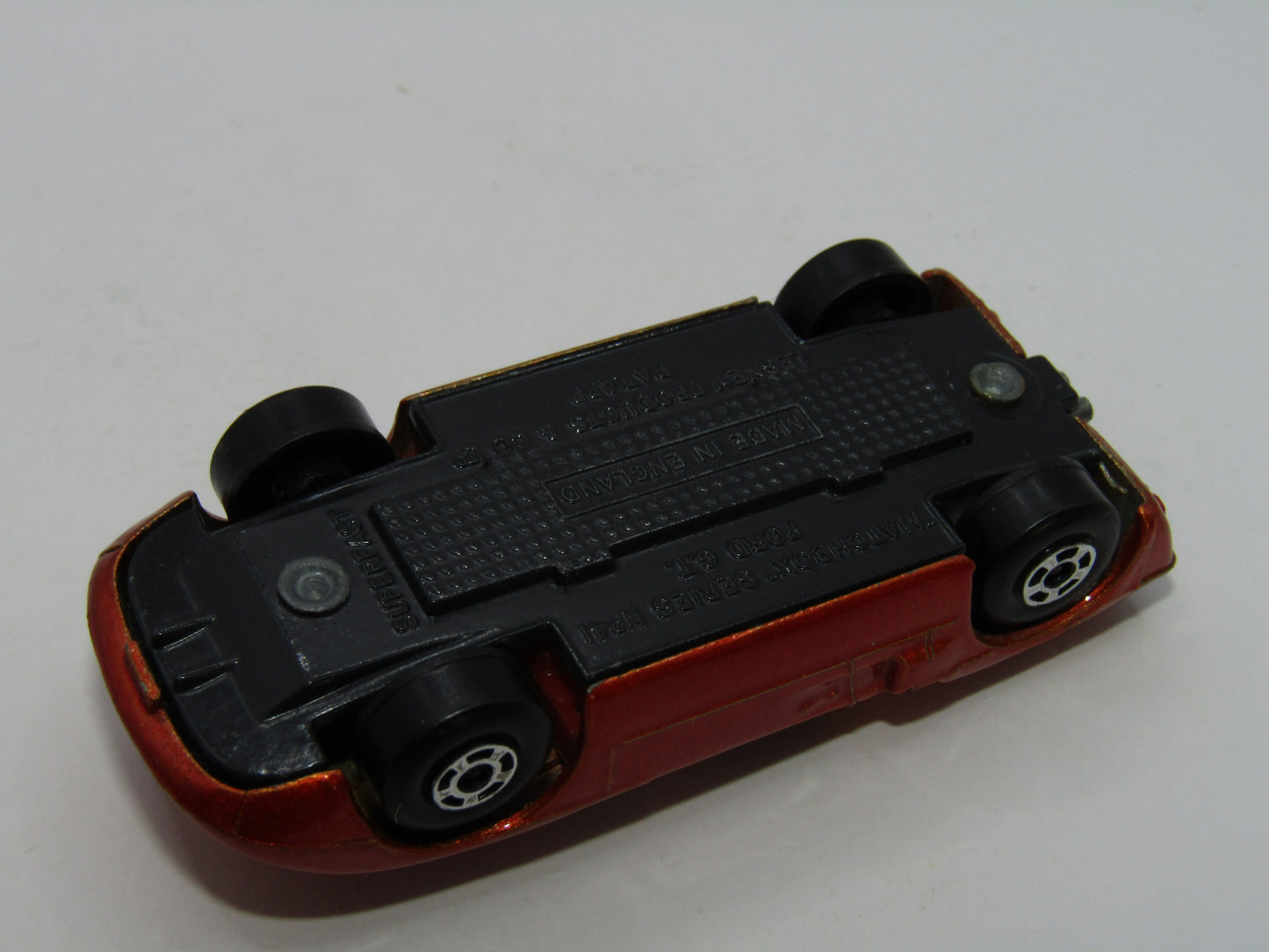 Matchbox Superfast 41A Ford G.T. Bronze Wide Wheels GREY Base NO LABELS