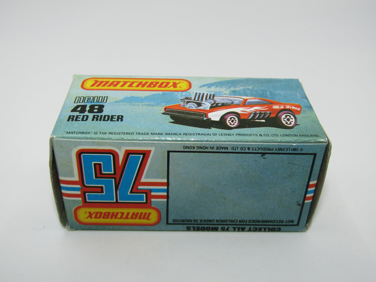 Matchbox Superfast No 48D Red Rider ENGLAND Base USA Picture Box