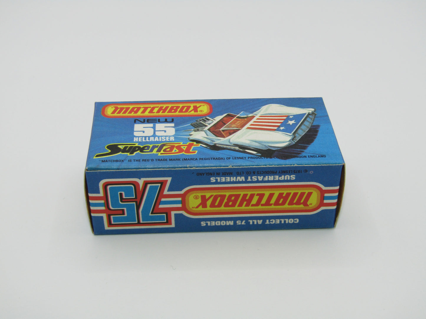 Matchbox Superfast 55C Hellraiser Blue Stars & Stripes UNPAINTED Base