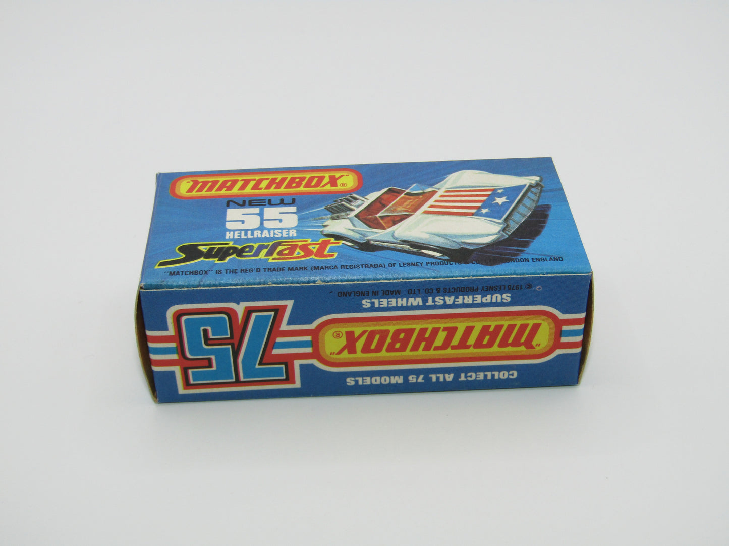 Matchbox Superfast 55C Hellraiser Blue Stars & Stripes Silver base