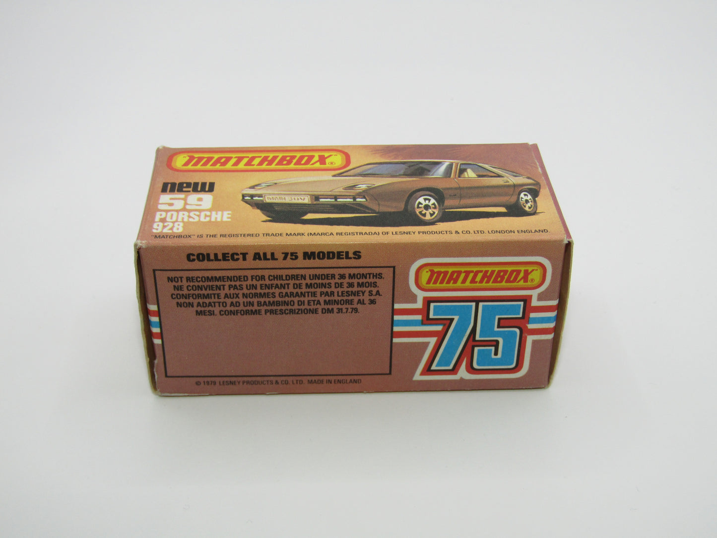Matchbox Superfast 59C Porsche 928 Black AMBER Windows England Base