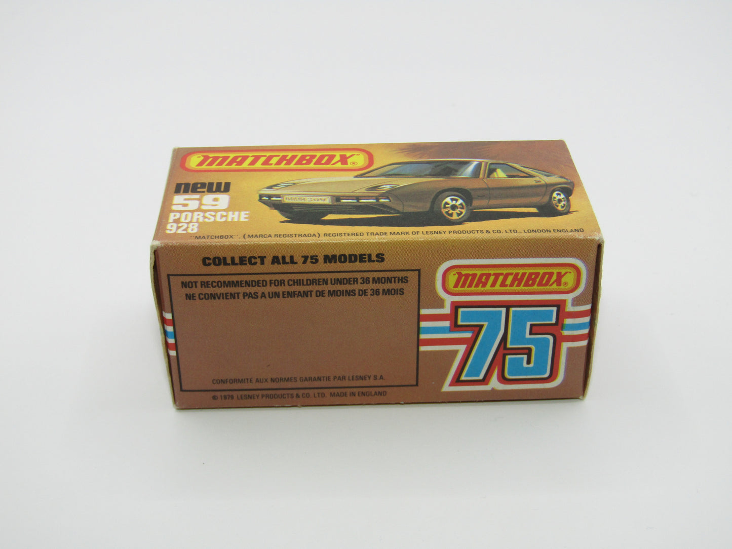 Matchbox Superfast 59C Porsche 928 SATIN GOLD Body Light Yellow Interior