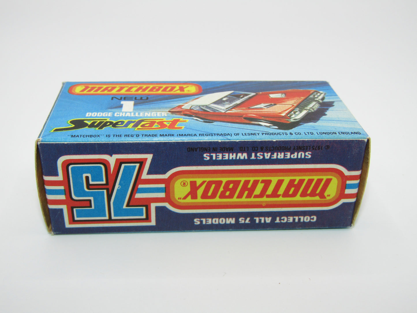 Matchbox Superfast 1C Dodge Challenger Light Blue SMOKE Windows