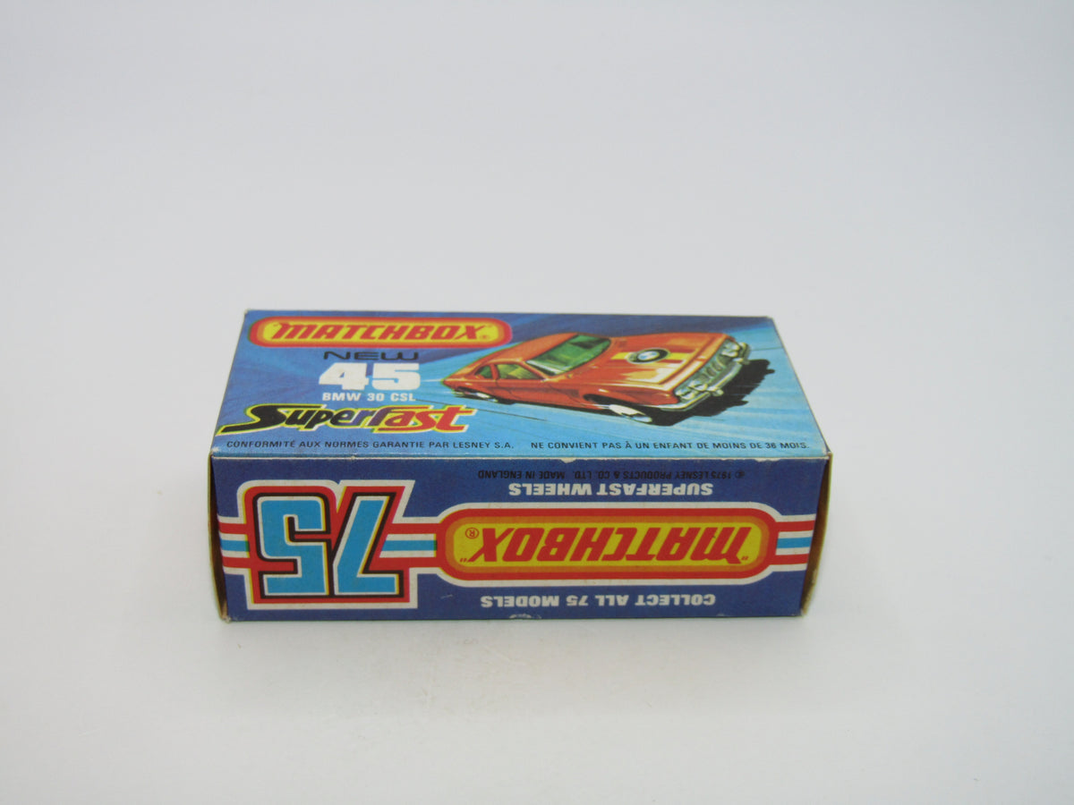 Matchbox Superfast 45B BMW 3.0 CSL DARK GREEN Win LIGHT Yellow Interior Rare