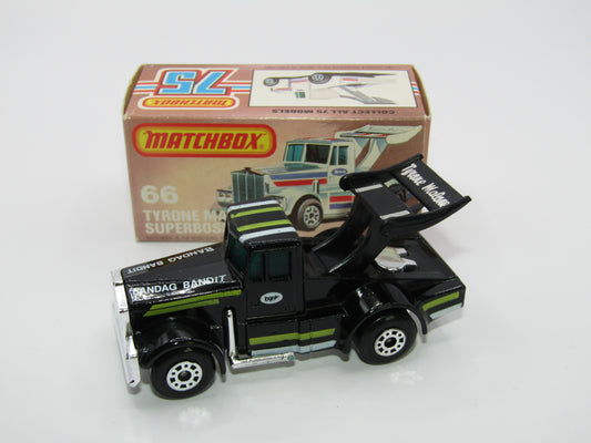 Matchbox Superfast 66D Tyrone Malone Bandag Bandit DOT DASH Wheels