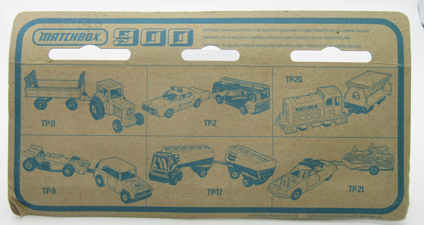 Matchbox Superfast Twin Pack TP-7 Ford Escort & Glider Trailer - No Labels