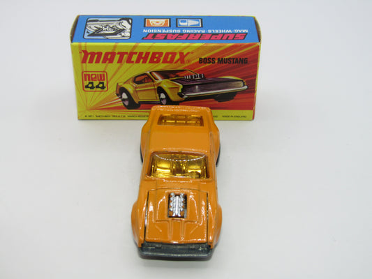 Matchbox Superfast 44B Boss Mustang NO TAMPO Print Very Rare
