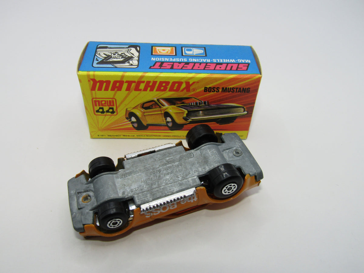 Matchbox Superfast 44B Boss Mustang NO TAMPO Print Very Rare