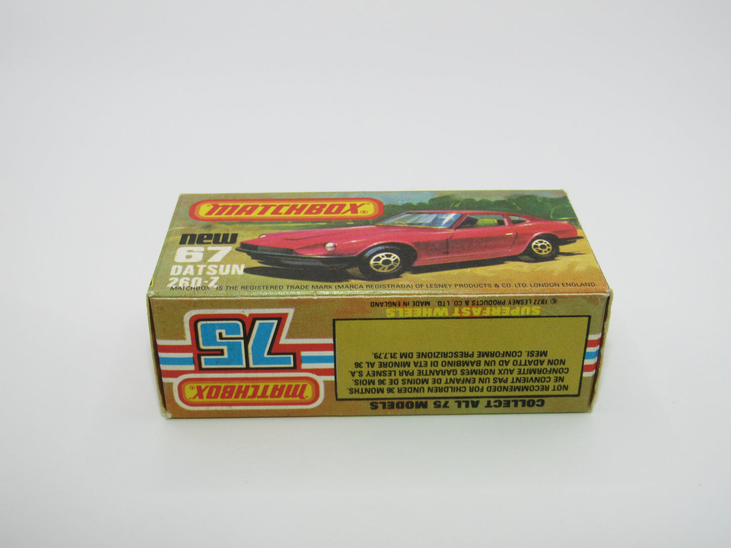 Matchbox Superfast 67C Datsun 126X Black, Black Interior Black Base