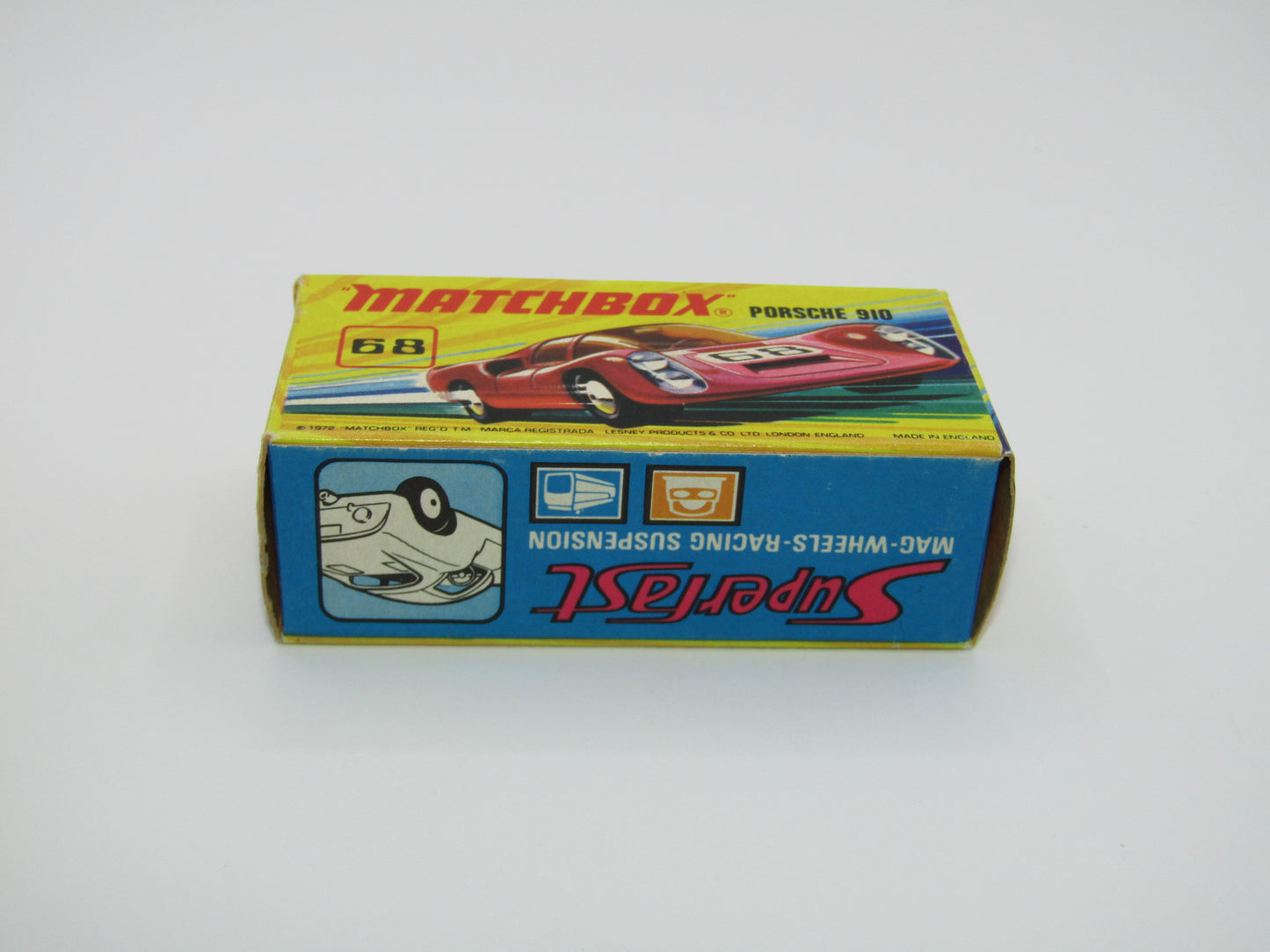 Matchbox Superfast 68A Porsche 910 68 Label CLEAR WINDOWS