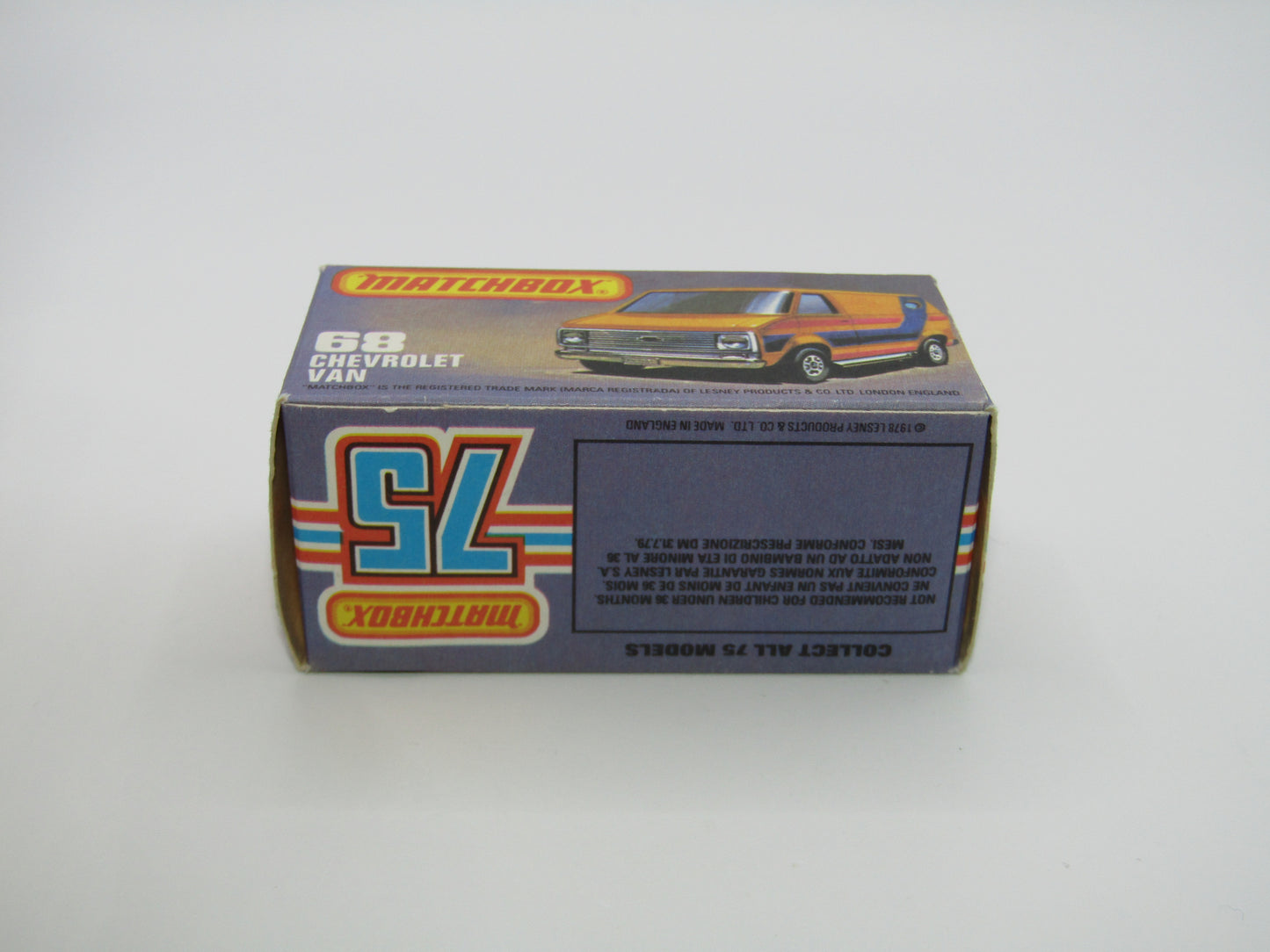 Matchbox Superfast 68C Chevy Van,Vanpire, SILVER Base