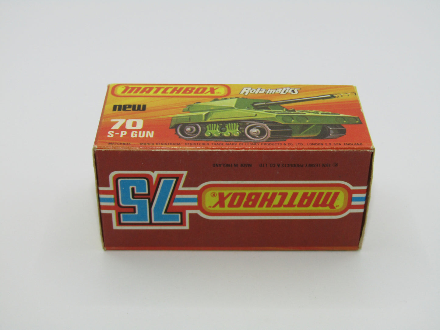 Matchbox Superfast 70C SP Gun Olive Green BLACK Tracks