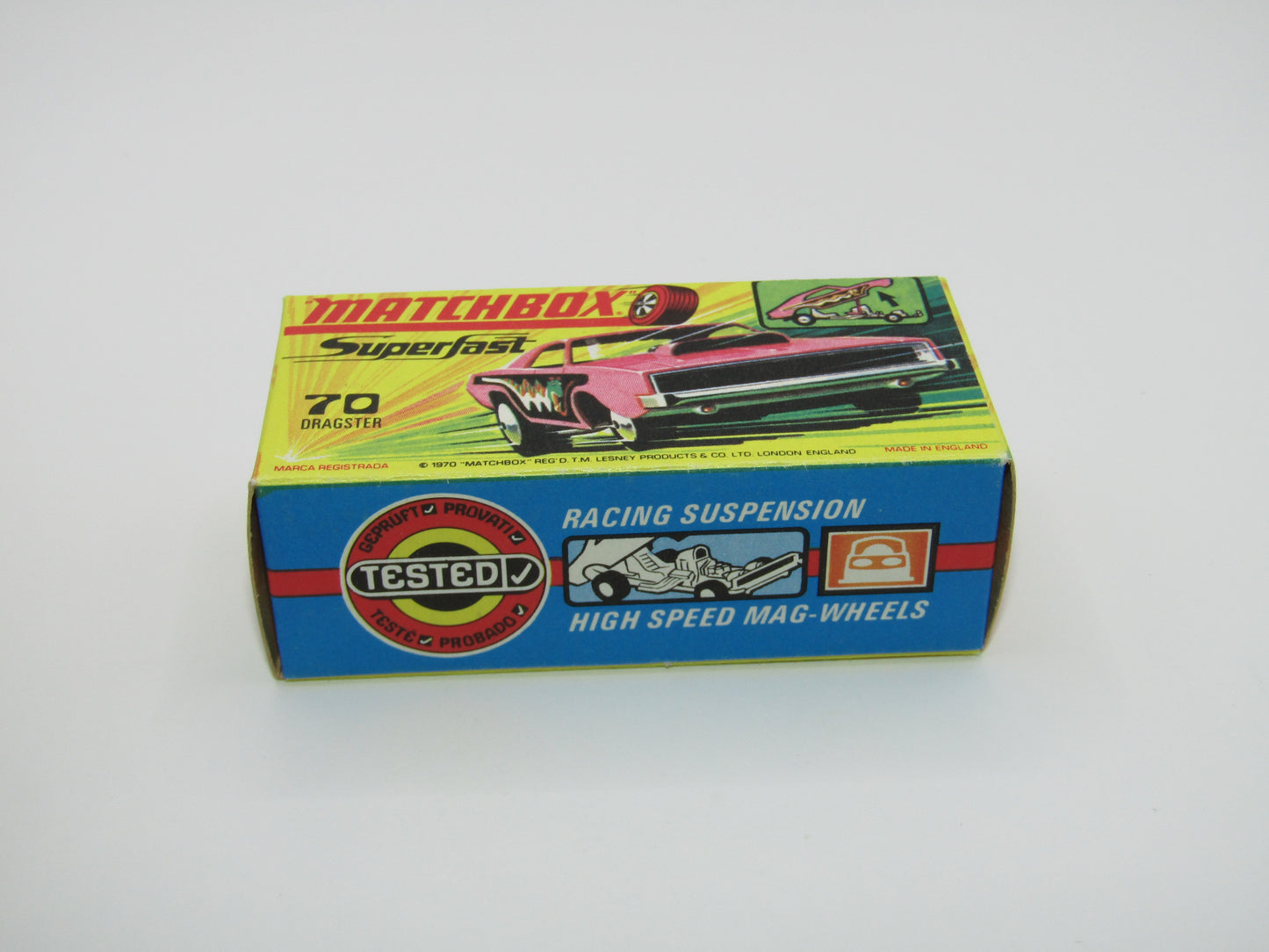 Matchbox Superfast 70B Dodge Dragster Hot Pink METALLIC GREEN Base