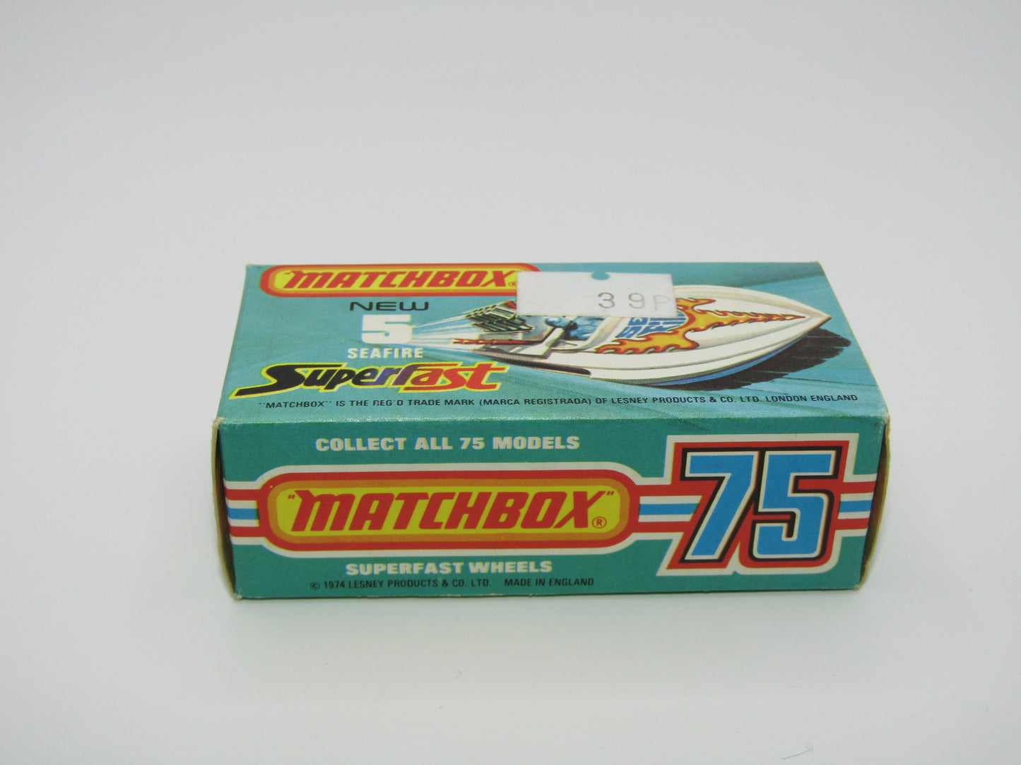 Matchbox Superfast 5B Seafire Boat, Red, LEMON Driver, White Base