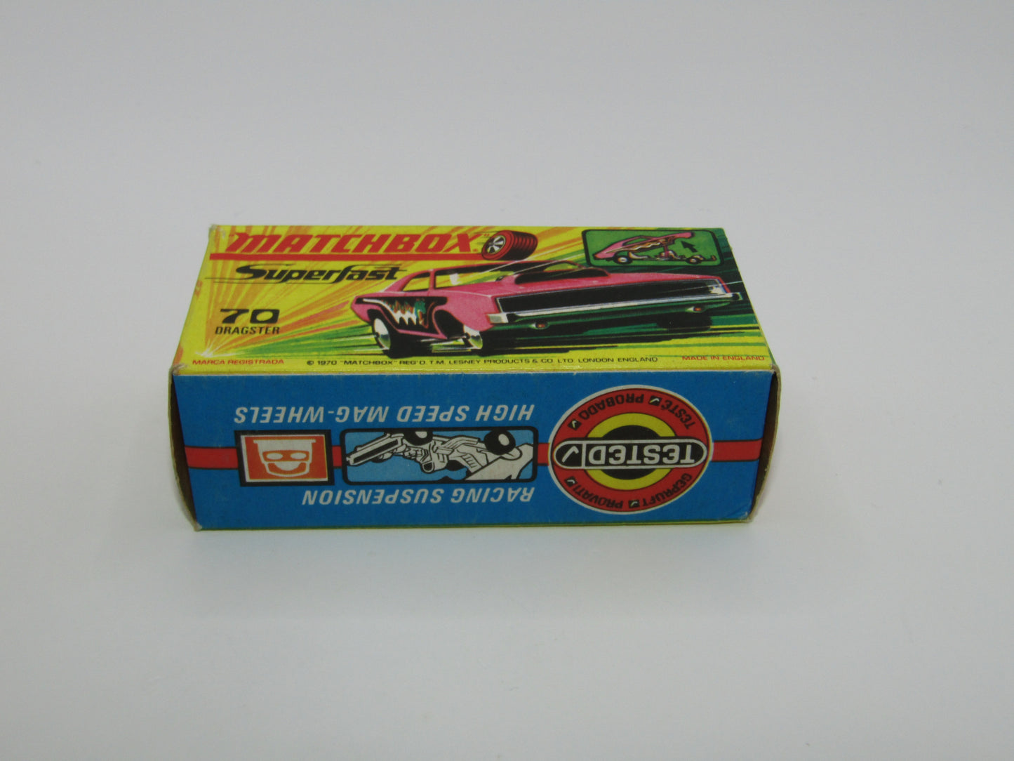 Matchbox Superfast 70B Dodge Dragster LIGHT PINK Dark Purple Base