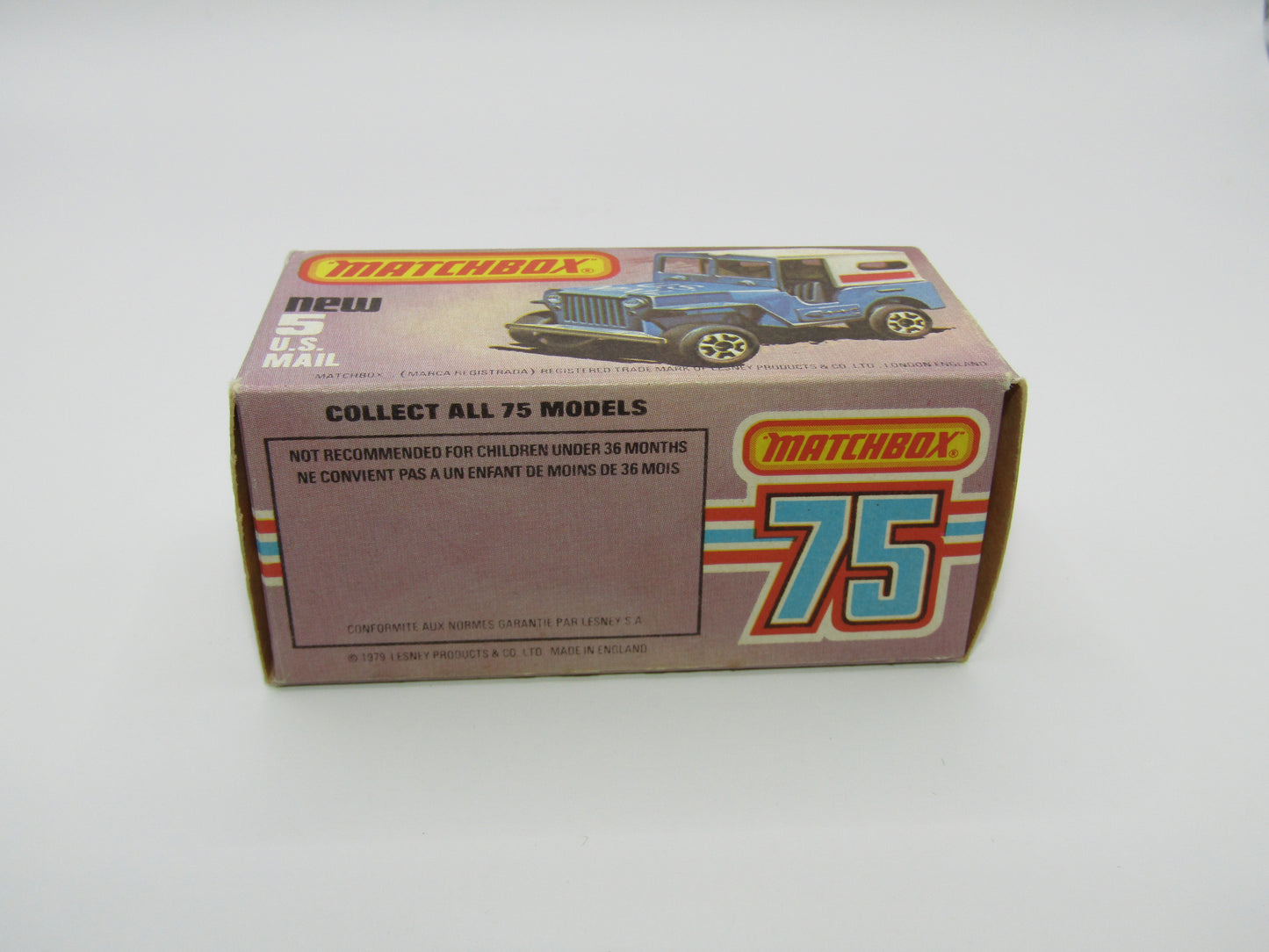 Matchbox Superfast 5C U.S Mail Truck White Sleet N Snow Base NO Labels