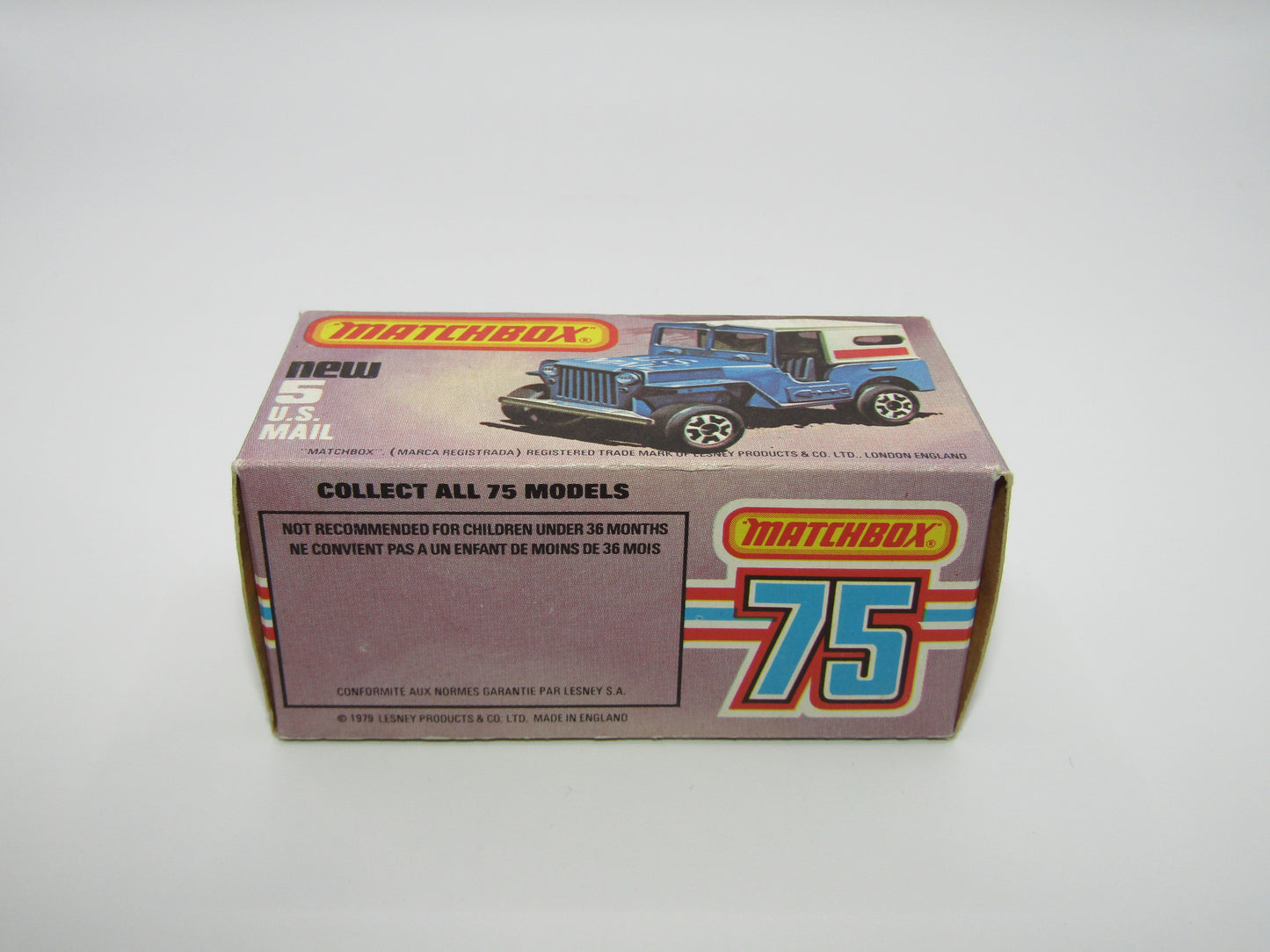 Matchbox Superfast 5C U.S Mail Truck Powder Blue 38 BASE