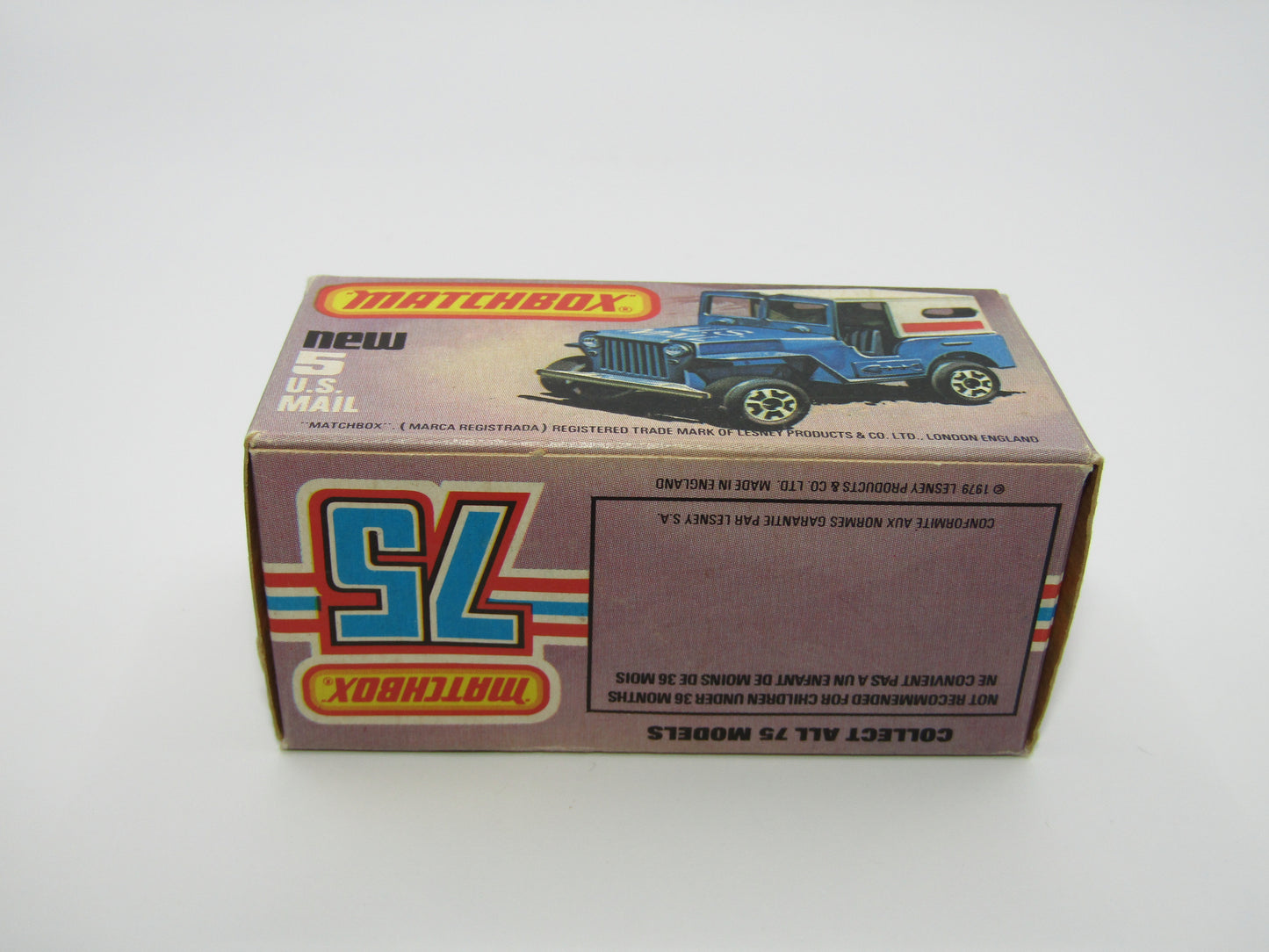 Matchbox Superfast 5C U.S Mail Truck VERY LIGHT POWDER BLUE Body Sleet N Snow Base