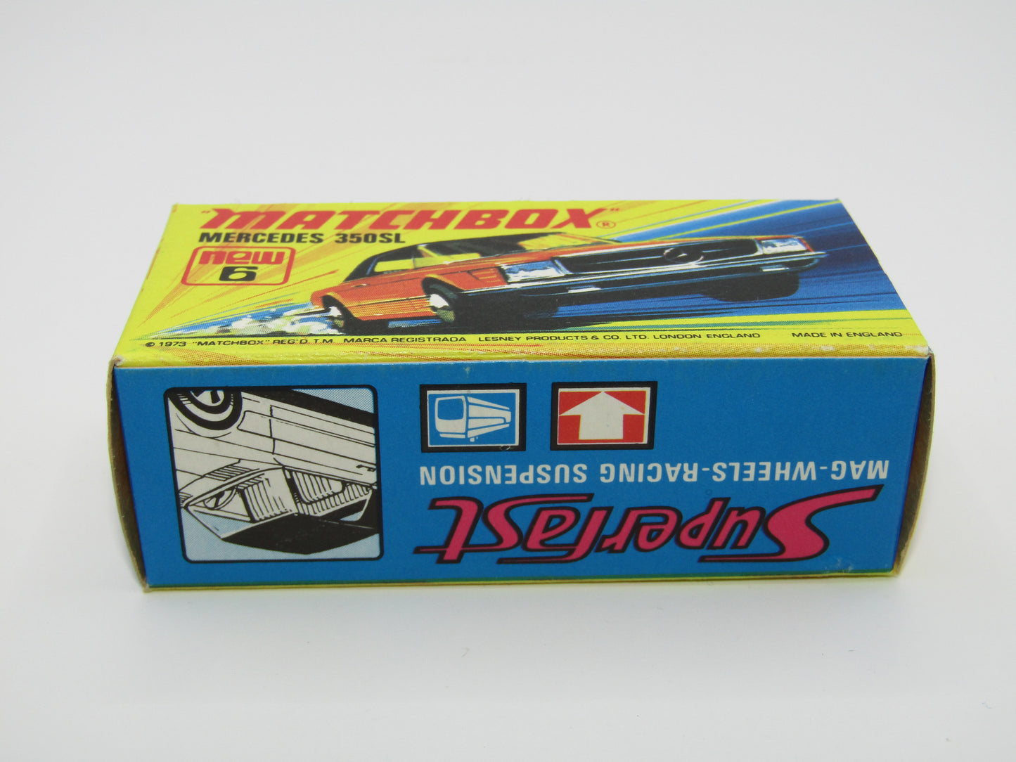 Matchbox Superfast 6B Mercedes 350SL Light Yellow 5 Arch NARROW Wheels