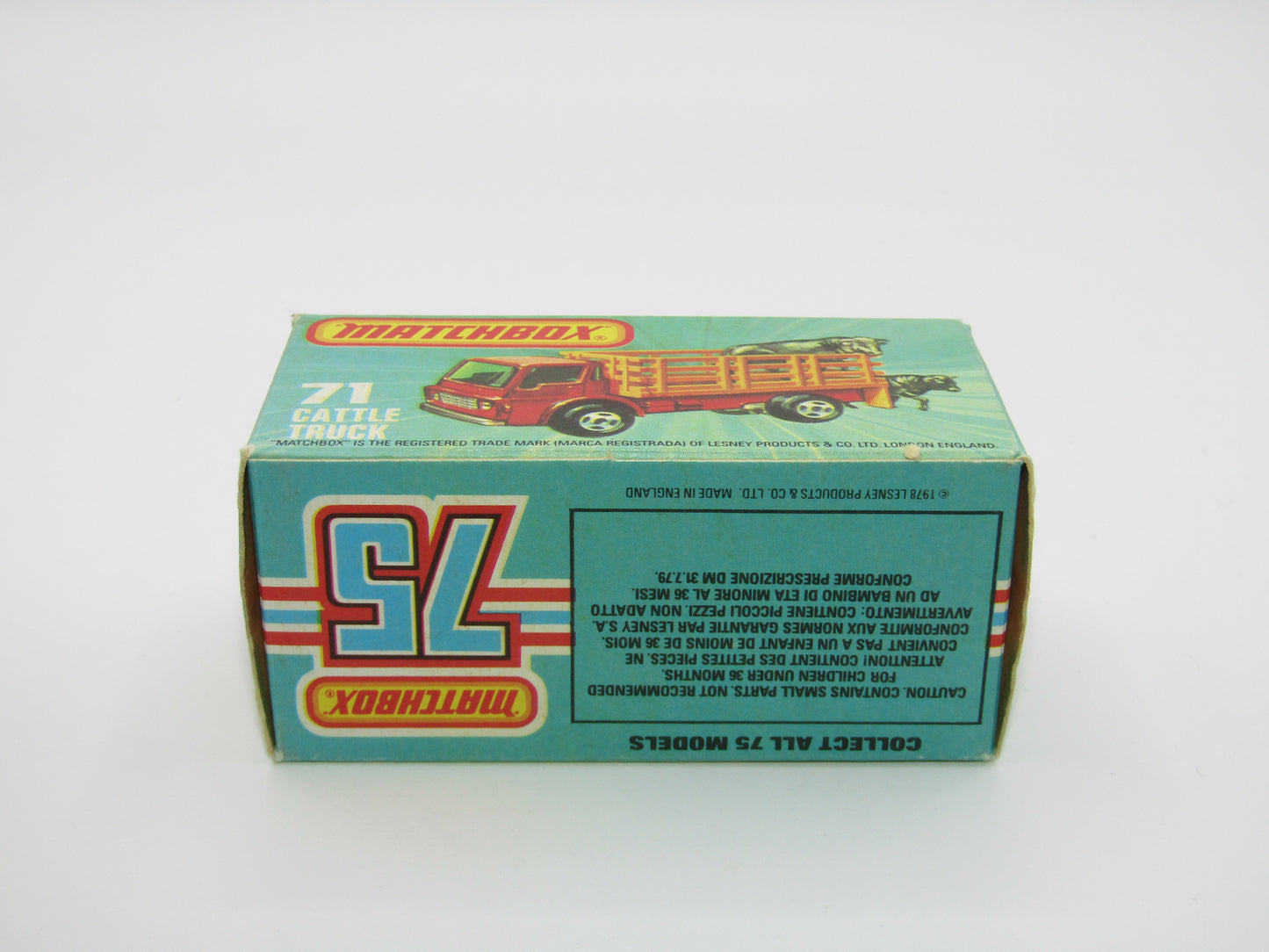 Matchbox Superfast 71C Cattle Truck Metallic Very LIGHT Bronze Blue Windows
