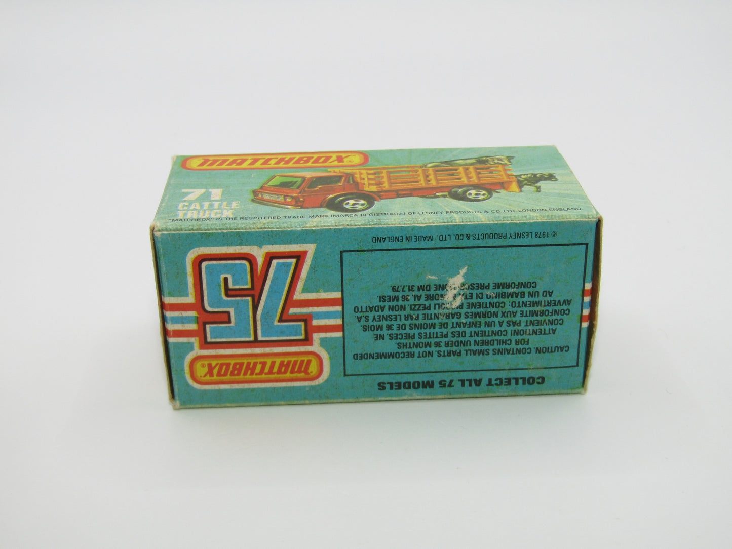 Matchbox Superfast 71C Cattle Truck LIGHT BROWN Stakes AMBER Windows