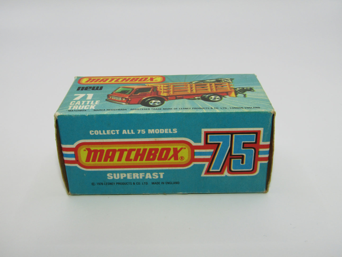 Matchbox Superfast 71C Cattle Truck Yellow, LIGHT AMBER Windows