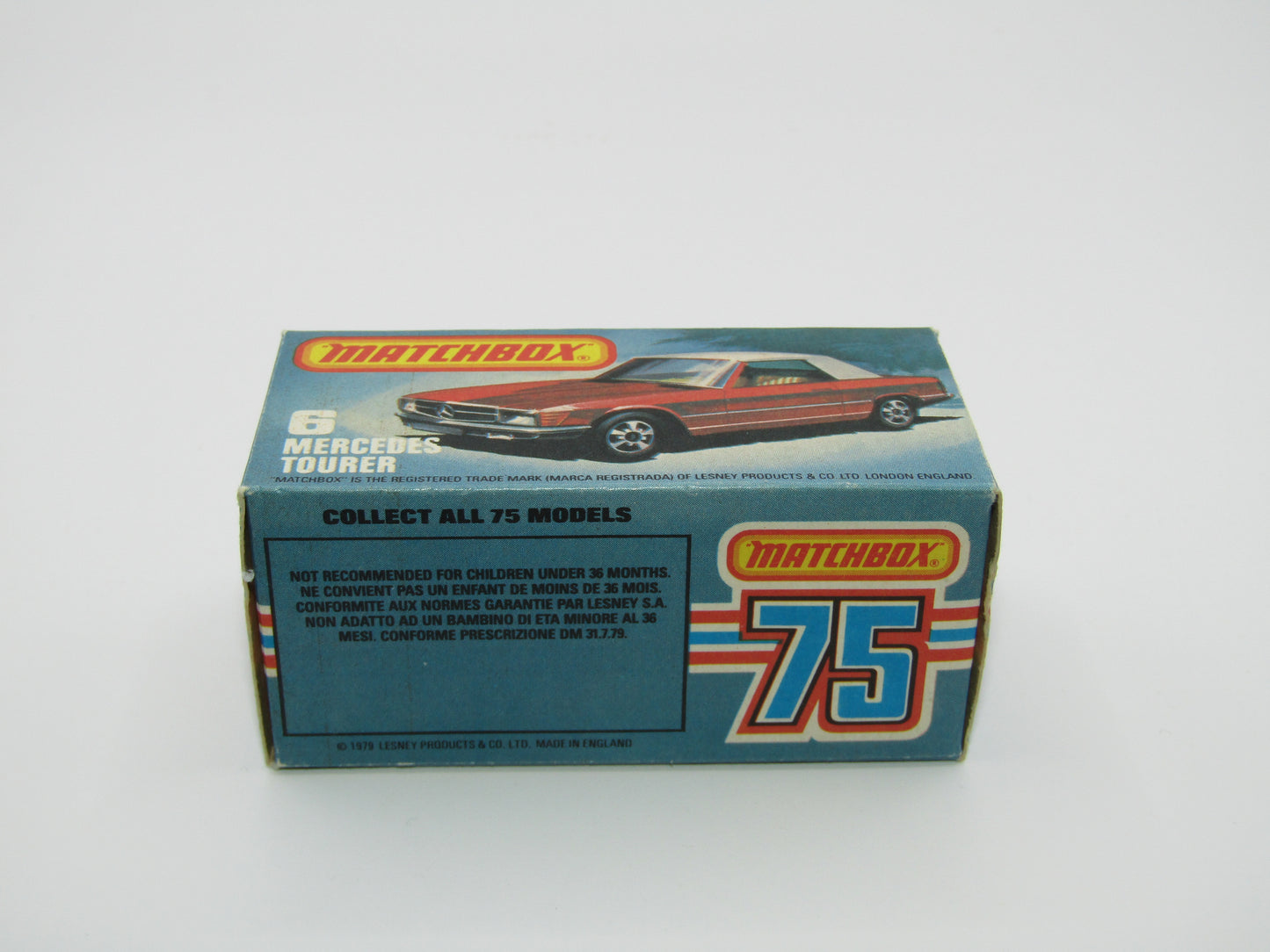 Matchbox Superfast 6B Mercedes 350SL RED Amber Windows 5 Arch Wheels