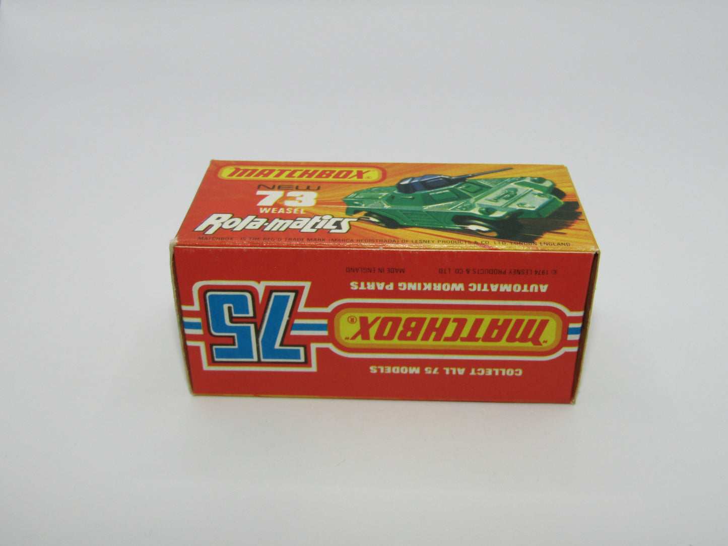 Matchbox Superfast 73B Weasel Olive Green CHROME Wheels