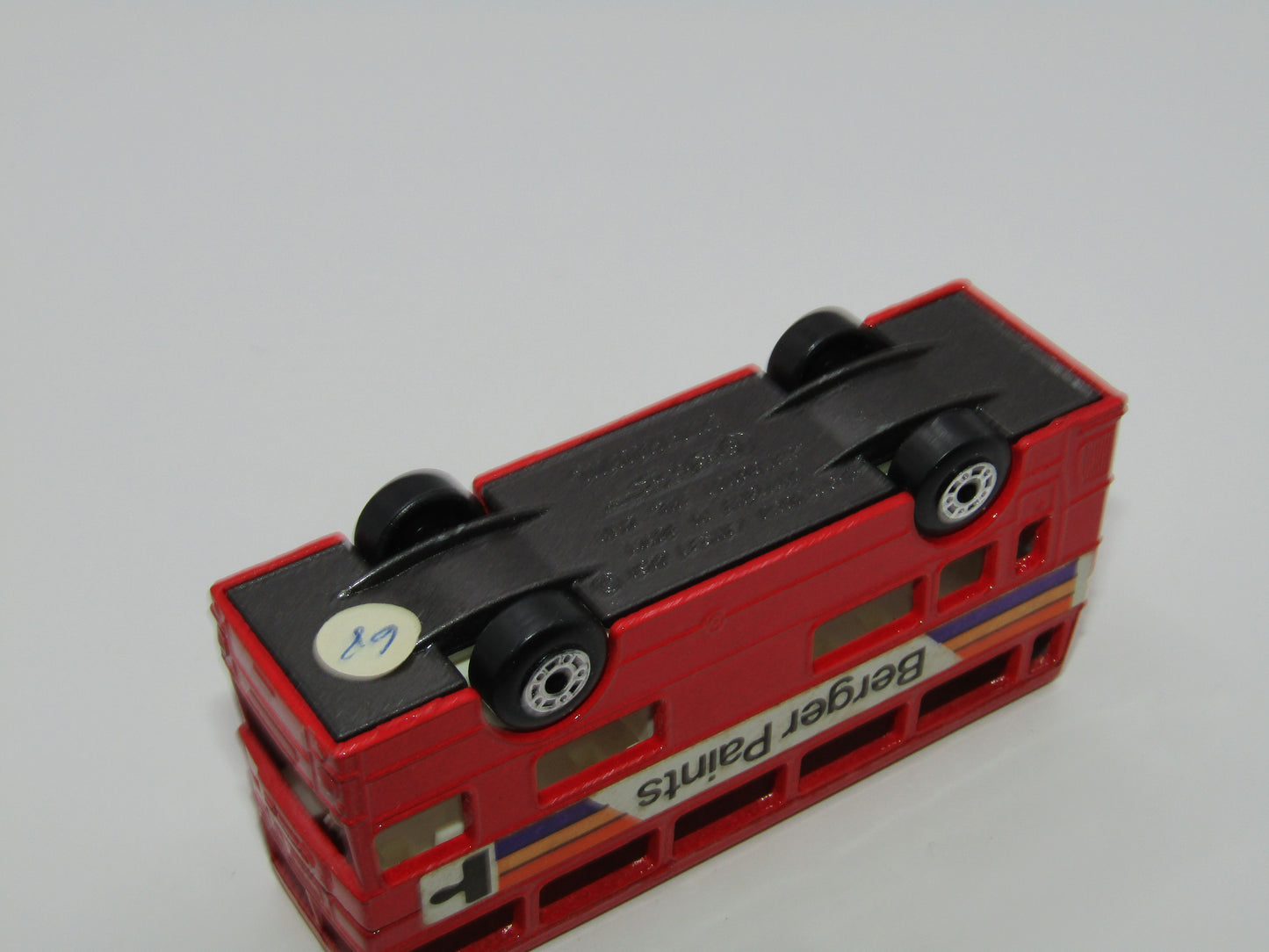 Matchbox Superfast 17C London Bus Berger Paints Dot Dash Wheels (B)