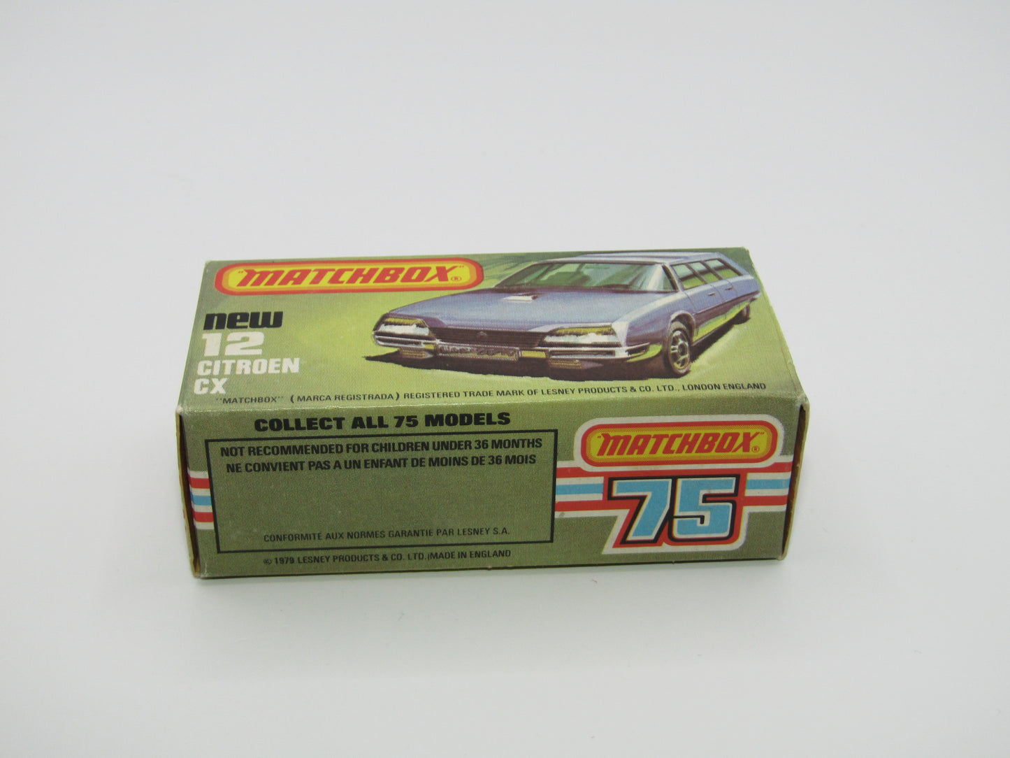 Matchbox Superfast No 12D Citroen CX DARK METALLIC BLUE, Silver Base