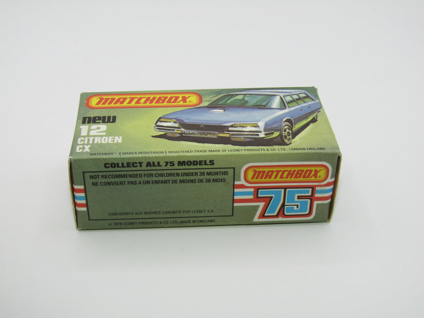 Matchbox Superfast No 12D Citroen CX DARK METALLIC BLUE, BLACK Base