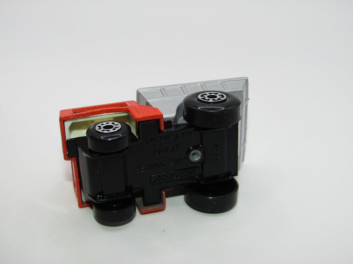 Matchbox Superfast 26C Site Dumper Dk Orange Red & Silver Gloss Black Base