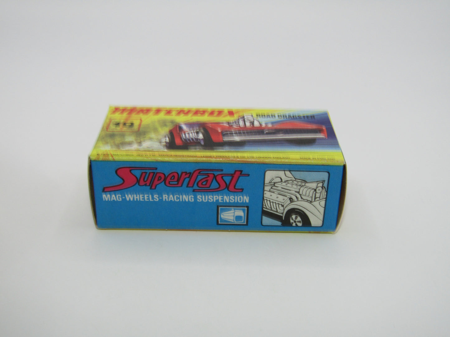 Matchbox Superfast 19B Road Dragster SCORPION & SILVER PAINTED BASE