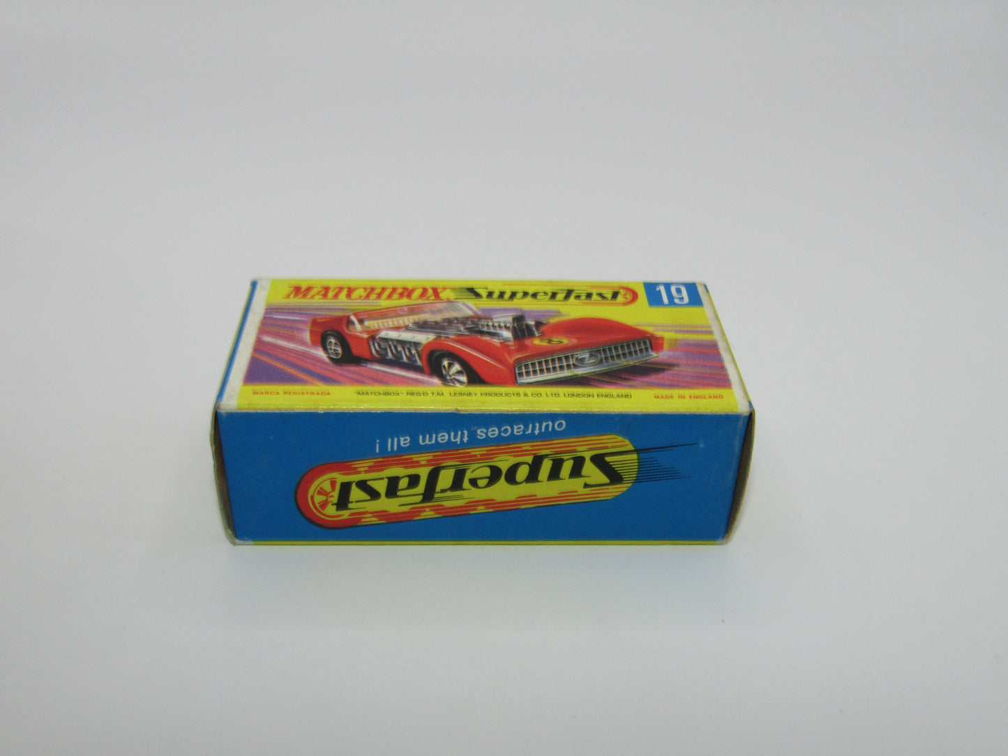 Matchbox Superfast 19B Road Dragster DARK Red Unpainted Base