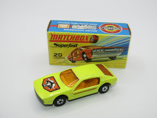 Matchbox Superfast No 20A Lamborghini Marzal Yellow BULLS Head Label