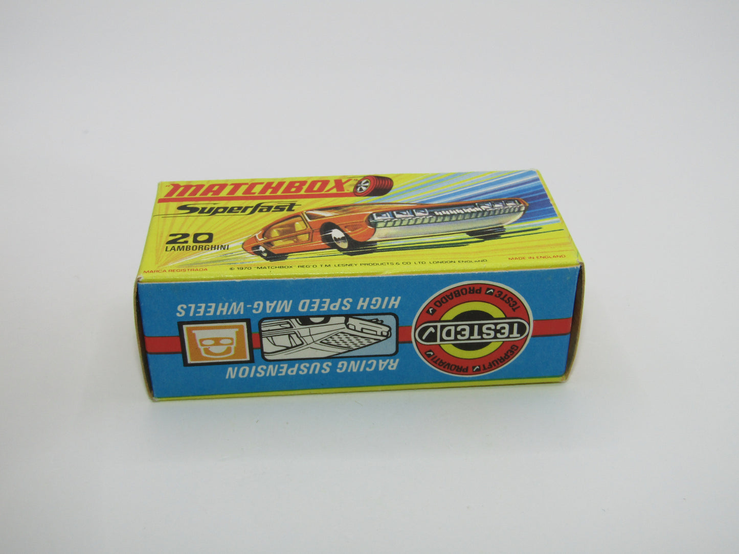 Matchbox Superfast No 20A Lamborghini Marzal Yellow BULLS Head Label