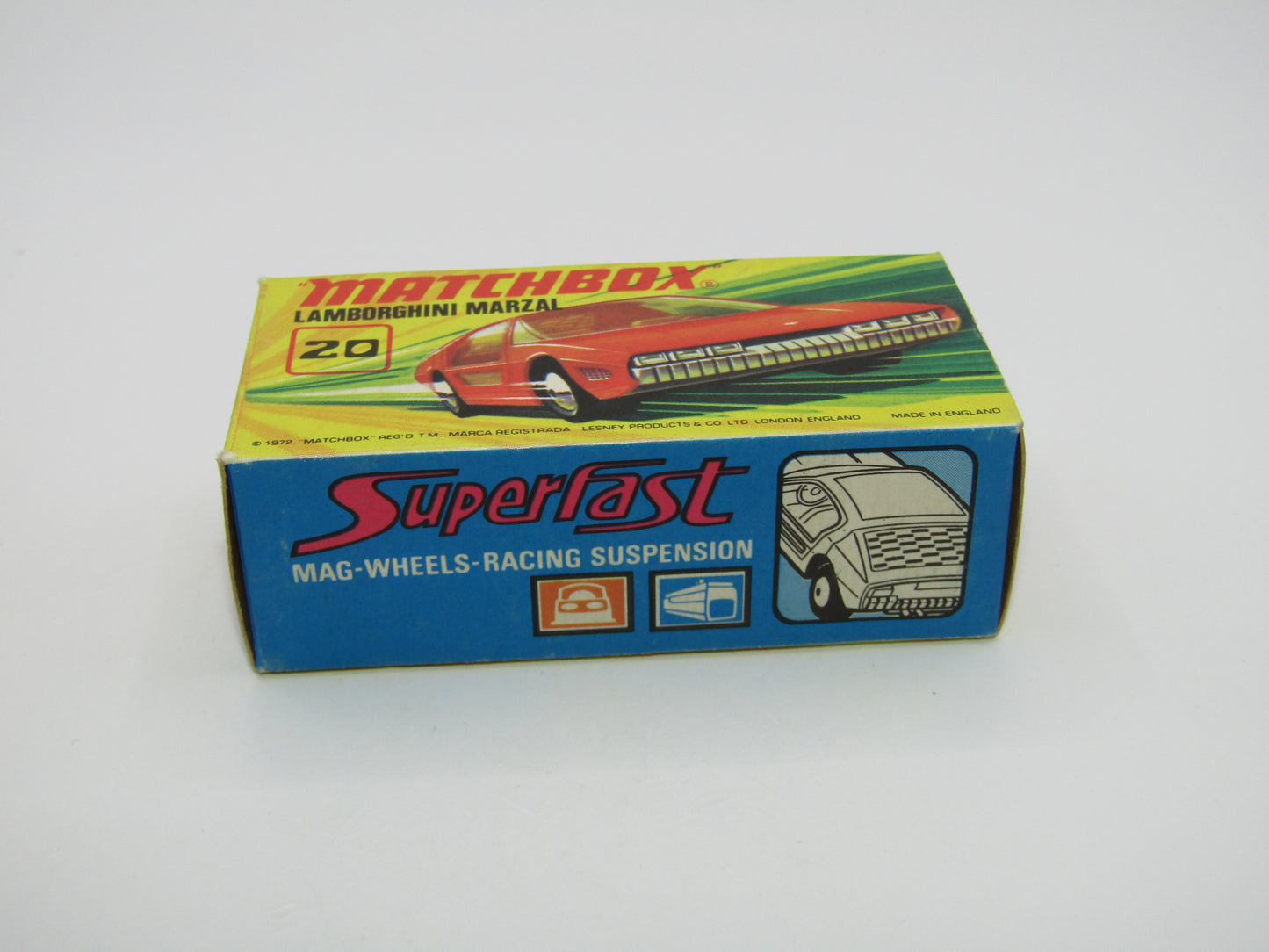 Matchbox Superfast No 20A Lamborghini Marzal SILVER PAINTED Base