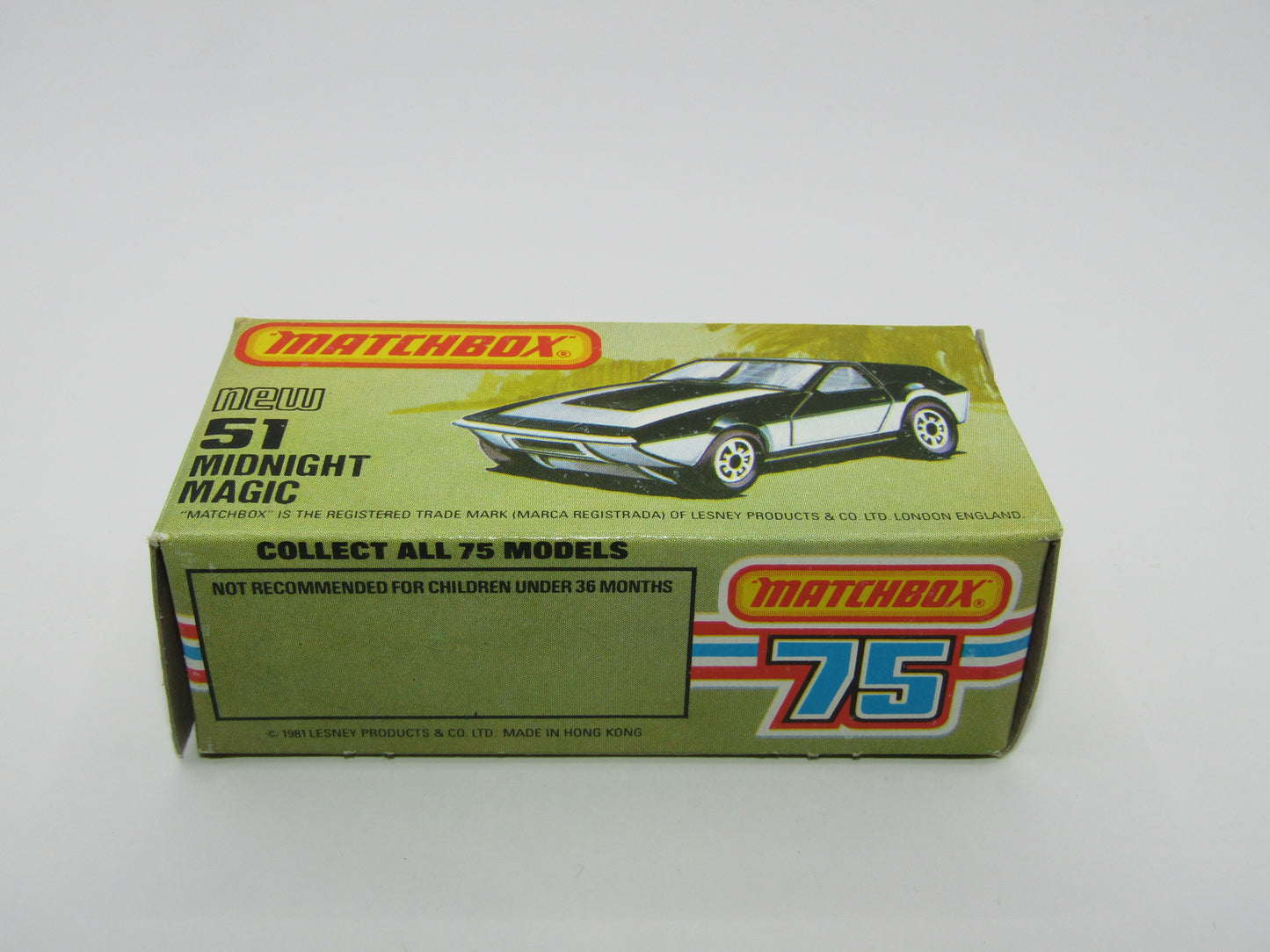 Matchbox Superfast No 51D Midnight Magic, Pearly Silver Base, USA Picture Box