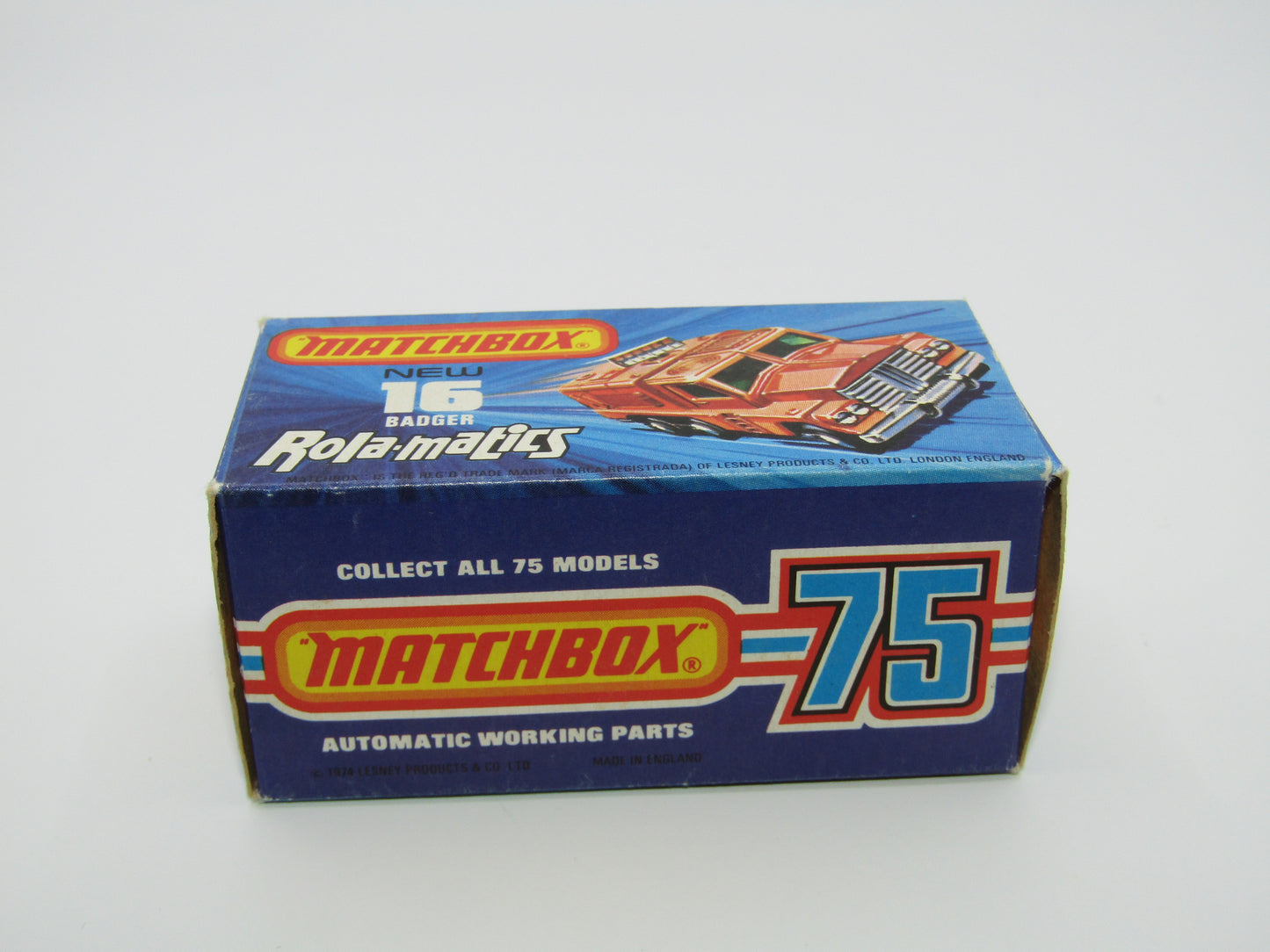 Matchbox Superfast No 16A Badger, Dark Bronze, PURPLE Windows, Unpainted Base